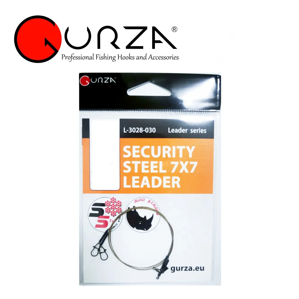 Pavadėlis Gurza SECURITY STEEL 7×7 LEADER 2 vnt. 12,5kg 0,36Ø