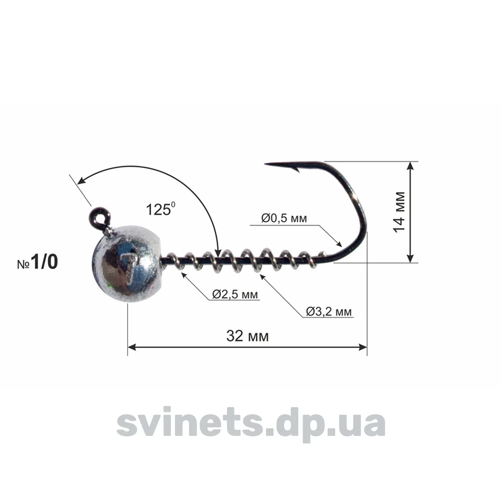 Galvakablis Dnipro DS Barbarian 125° – Nr. 1/0 15 g