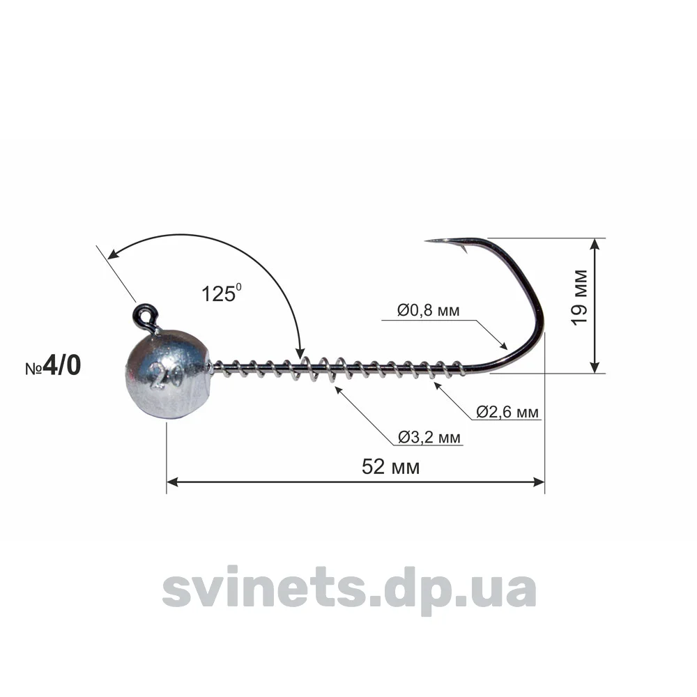 Galvakablis Dnipro DS Barbarian 125° – Nr. 4/0 20 g