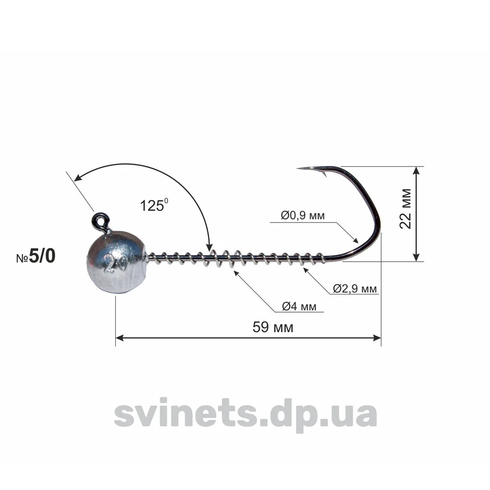 Galvakablis Dnipro DS Barbarian 125° – Nr. 5/0 25 g