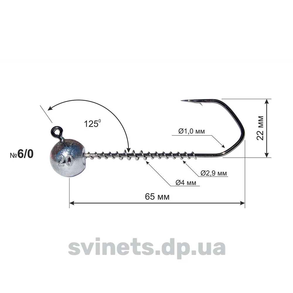 Galvakablis Dnipro DS Barbarian 125° – Nr. 6/0 30 g