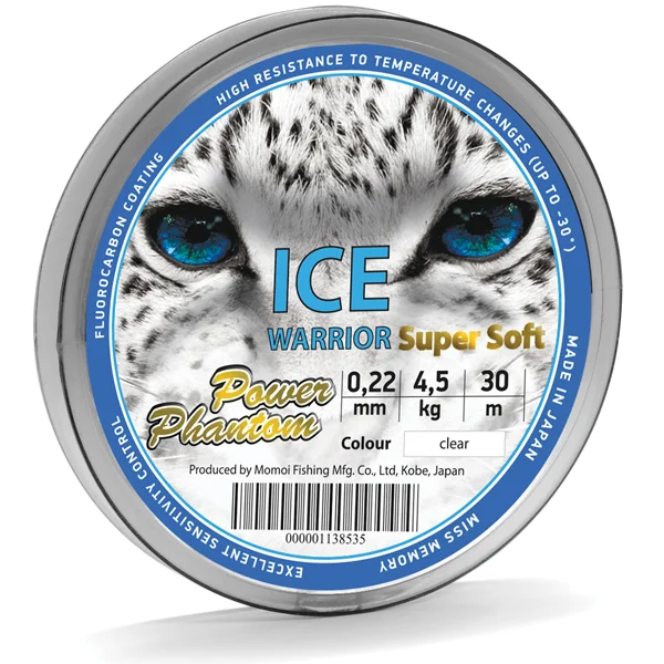 Žieminis valas Phantom Ice Warrior SUPER SOFT CLEAR 30m