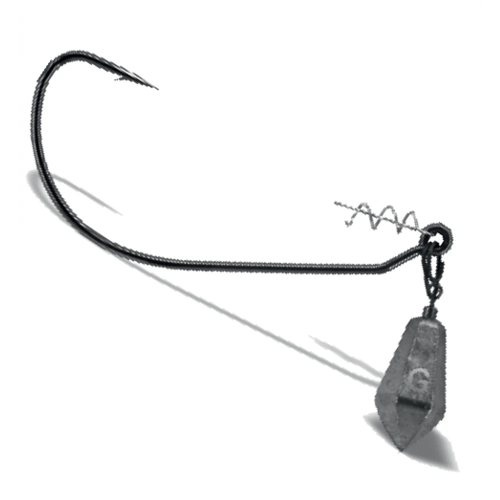 Ofsetiniai kabliukai su svareliu Gurza Swim Bait JR Hook