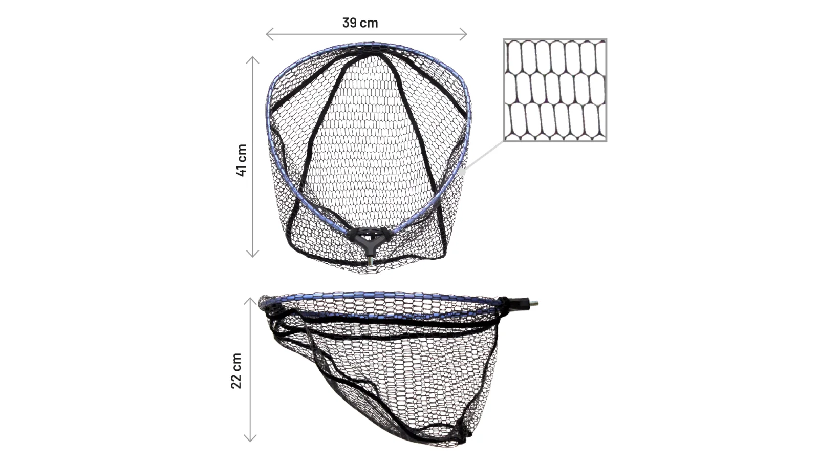 Graibšto galva Herakles AREA LANDING NET HEAD (LIGHT RUBBER)