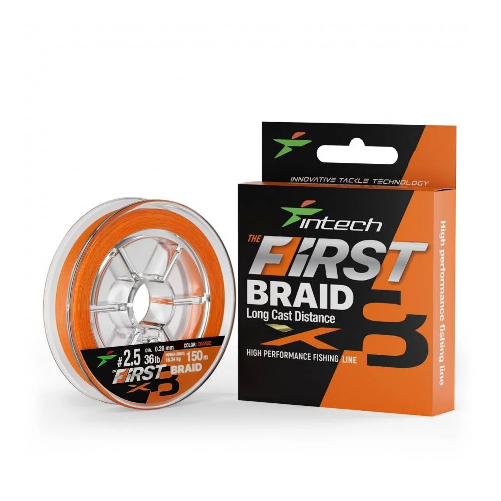 Pintas valas Intech First Braid X8 150m – Orange