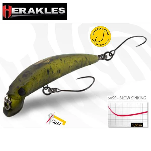 Vobleris HERAKLES TESER 50SS 50mm 2,5g (Slow sinking)