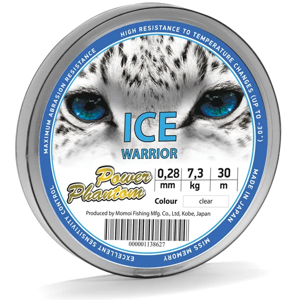 Žieminis valas Power Phantom Ice Warrior LIGHT BLUE – 0,16mm, 3,1kg 30m