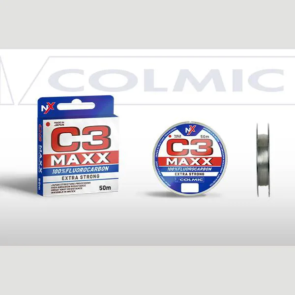 Fluorokarboninis valas COLMIC C3 MAXX 50mt – 0,316mm 8,25kg