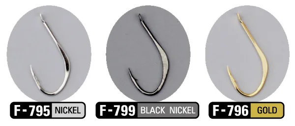SASAME kabliukai F-795 KOAJI DOUCHI Nickel – Nr.13, 22pcs/pack,