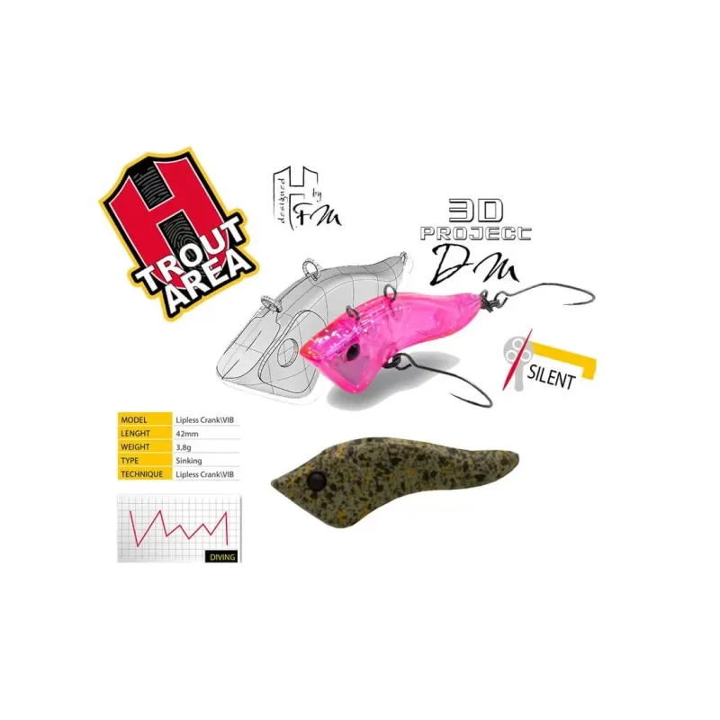 Vobleris HERAKLES HYBRID 42mm 3.8g – (Ginseng Pellet)