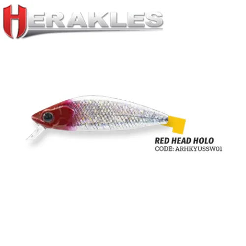 Vobleris HERAKLES YUME 50 S SW 50mm 4,3g. – (Red Head Holo)