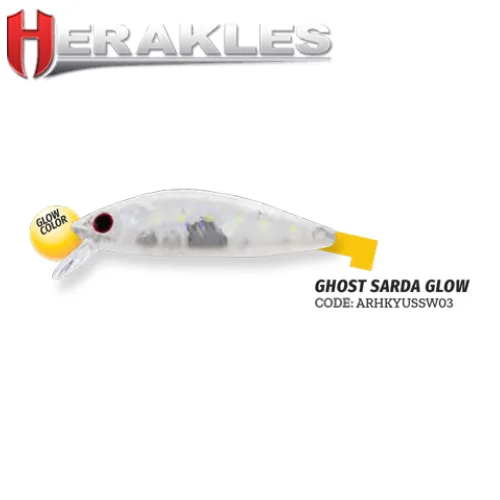 Vobleris HERAKLES YUME 50 S SW 50mm 4,3g. – (Ghost Sarda Glow)