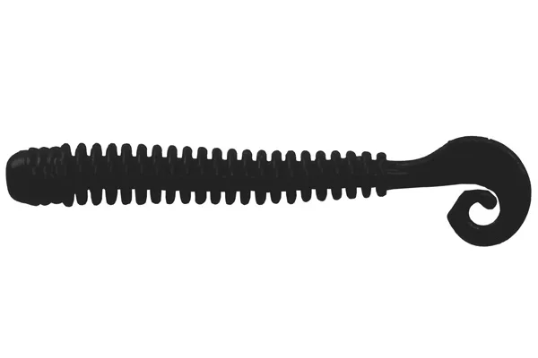 Silikoninis masalas LureMax CHEEKY WORM 4”/10cm – 006 Black