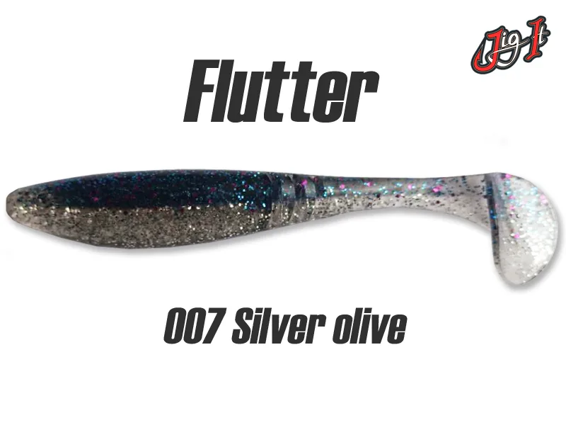 Silikoninis masalas Jig It Flutter – col. 007 Silver Olive