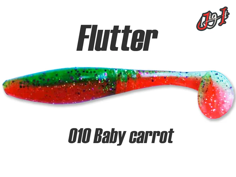 Silikoninis masalas Jig It Flutter – col. 010 Baby carrot
