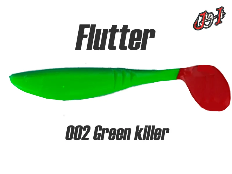 Silikoninis masalas Jig It Flutter – col. 002 Green killer