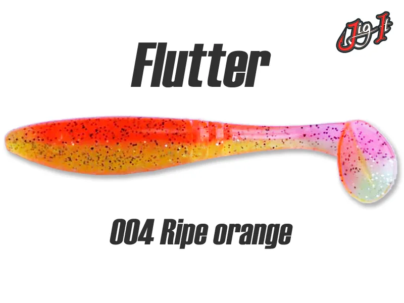 Silikoninis masalas Jig It Flutter – col. 004 Ripe Orange (Garlic)
