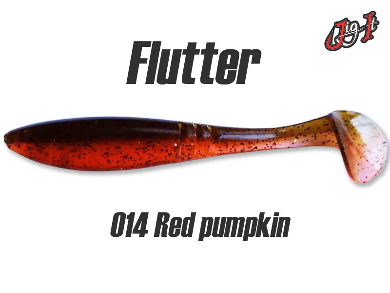 Silikoninis masalas Jig It Flutter – col. 014 Red Pumpkin (Garlic)