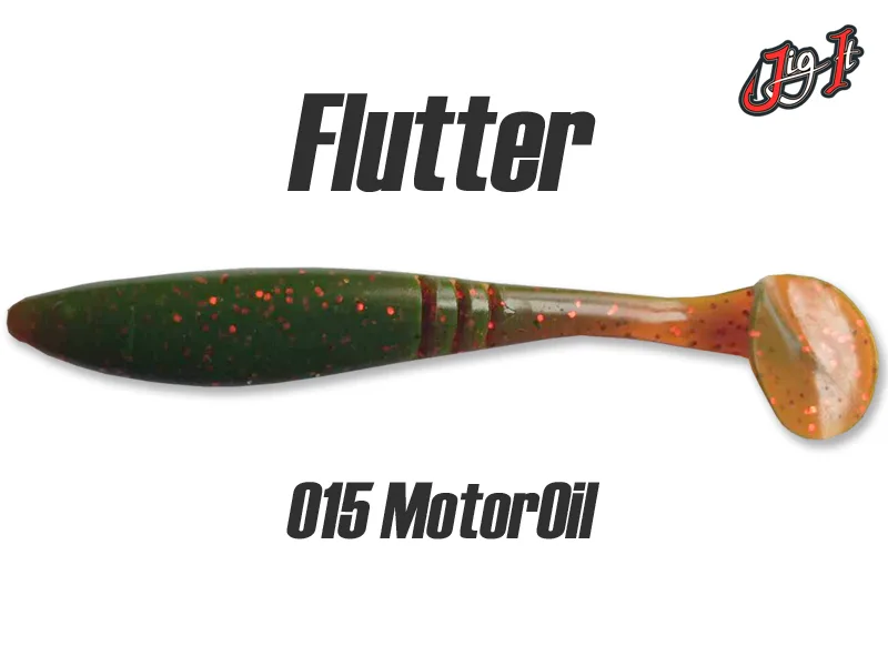 Silikoninis masalas Jig It Flutter – col. 015 Motor Oil (Garlic)