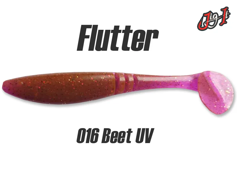 Silikoninis masalas Jig It Flutter – col. 016 Beet UV