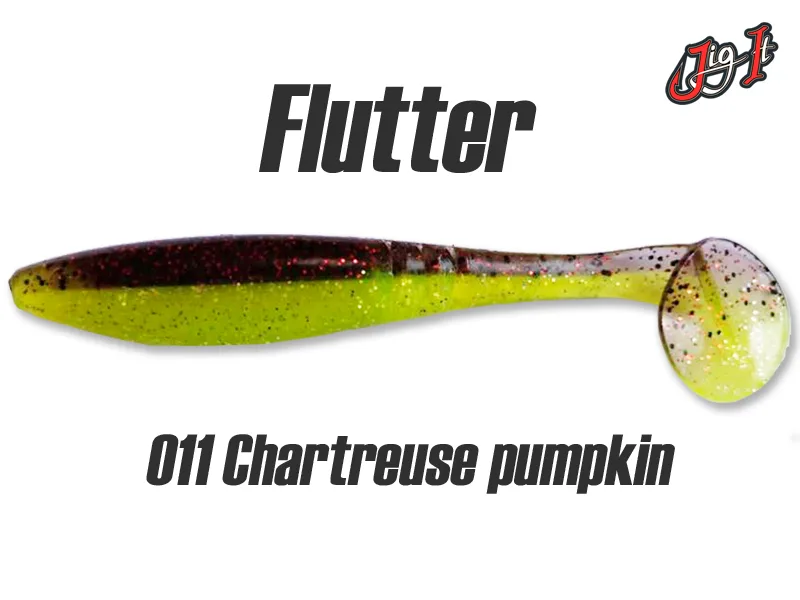 Silikoninis masalas Jig It Flutter – col. 011 Chartreuse pumpkin