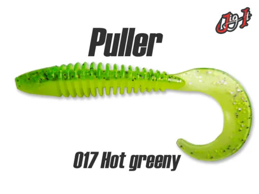 Silikoninis masalas Jig It Puller – col. 017 Hot Greeny (garlic)