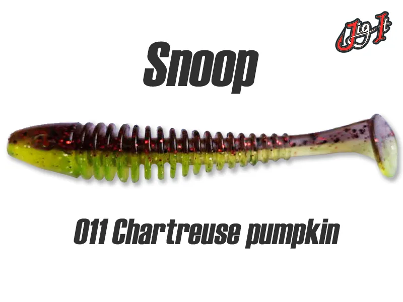 Silikoninis masalas Jig It Snoop – col. 011 Chartreuse pumpkin