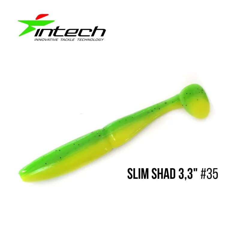 Silikoninis masalas Intech Slim Shad 4″, 5 vnt. – #35