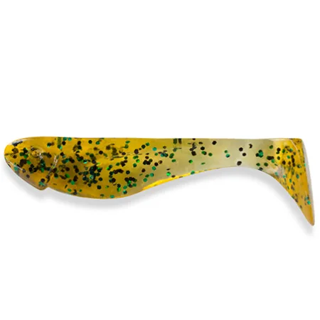 Silikoninis masalas Fishup Wizzy 1.5″ (10 vnt.) – #036 - Caramel/Green & Black