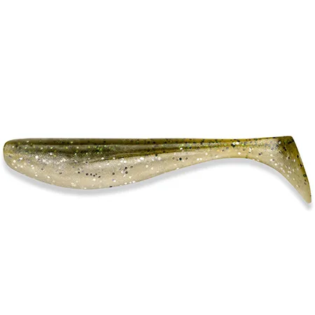 Silikoninis masalas FishUp Wizzle Shad – #202 - Green Pumpkin/Pearl