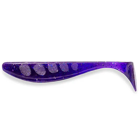 Silikoninis masalas FishUp Wizzle Shad – #060 - Dark Violet/Peacock & Silver