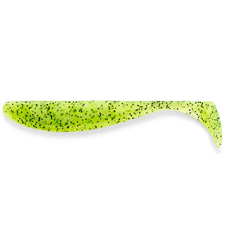 Silikoninis masalas FishUp Wizzle Shad – #055 - Chartreuse/Black