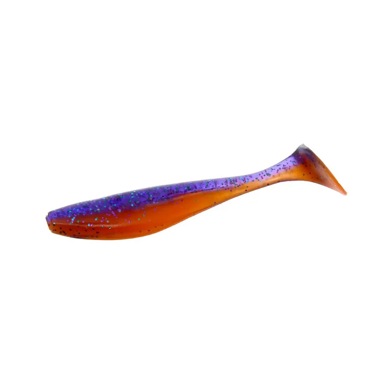 Silikoninis masalas FishUp Wizzle Shad – #207 - Dark Violet/Orange