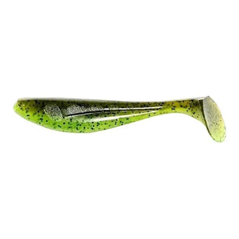 Silikoninis masalas FishUp Wizzle Shad – #204 - Green Pumpkin/Chartreuse