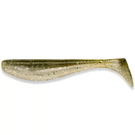 Silikoninis masalas FishUp Wizzle Shad – #202 - Green Pumpkin/Pearl