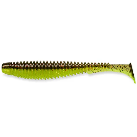 Silikoninis masalas FishUp U-Shad – #203 - Green Pumpkin/Flo Chartreuse