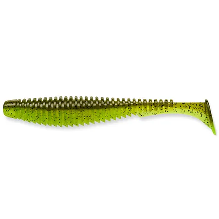 Silikoninis masalas FishUp U-Shad – #204 - Green Pumpkin/Chartreuse