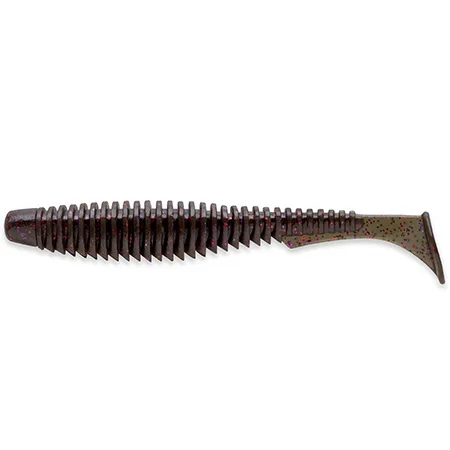 Silikoninis masalas FishUp U-Shad – #050 - Green Pumpkin Brown/Red & Purple