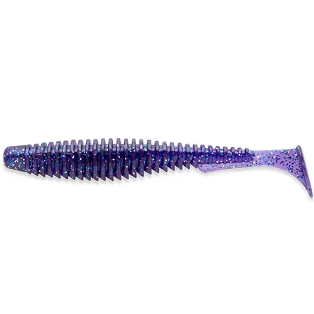 Silikoninis masalas FishUp U-Shad – #060 - Dark Violet/Peacock & Silver