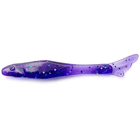 Silikoninis masalas Fishup Tiny 1.5″ (12 vnt.) – #060 - Dark Violet/Peacock & Silver