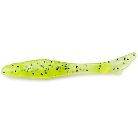 Silikoninis masalas Fishup Tiny 1.5″ (12 vnt.) – #055 - Chartreuse/Black