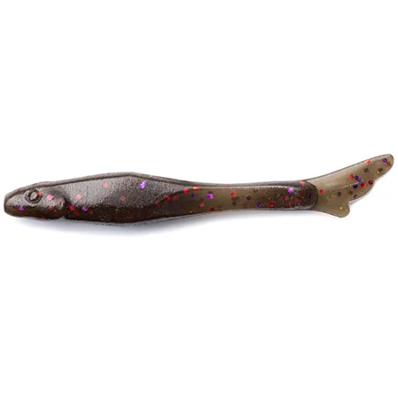 Silikoninis masalas Fishup Tiny 1.5″ (12 vnt.) – #050 - Green Pumpkin Brown/Red & Purple