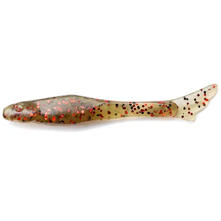 Silikoninis masalas Fishup Tiny 1.5″ (12 vnt.) – #045 - Green Pumpkin/Red & Black