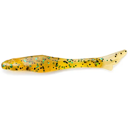 Silikoninis masalas Fishup Tiny 1.5″ (12 vnt.) – #036 - Caramel/Green & Black