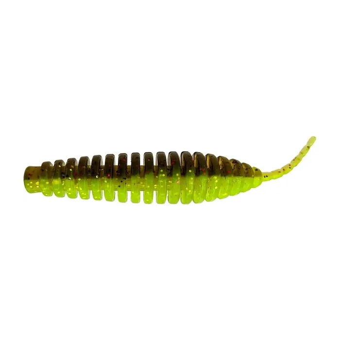Silikoninis masalas FishUp Tanta – #203 - Green Pumpkin/Flo Chartreuse