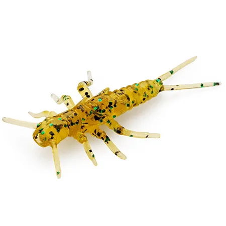 Silikoninis masalas Fishup Stonefly 0.75″ (12 vnt.) – #036 - Caramel/Green & Black