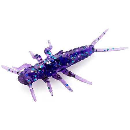 Silikoninis masalas Fishup Stonefly 0.75″ (12 vnt.) – #060 - Dark Violet/Peacock & Silver