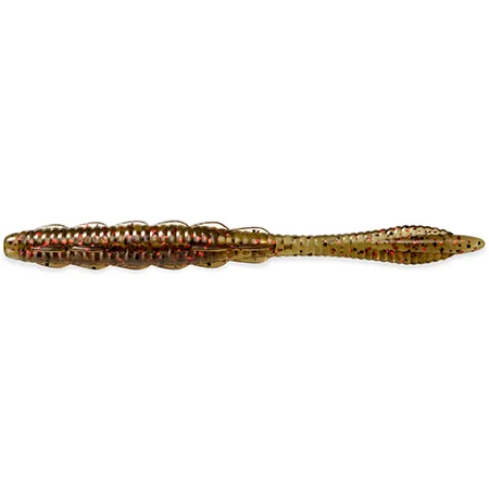 Silikoninis masalas FishUp Scaly Fat – #045 - Green Pumpkin/Red & Black