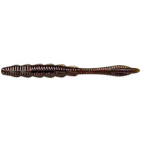 Silikoninis masalas Fishup Scaly 2.8″ (10 vnt.) – #050 - Green Pumpkin Brown/Red & Purple