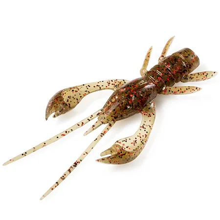 Silikoninis masalas FishUp Real Craw – #045 - Green Pumpkin/Red & Black
